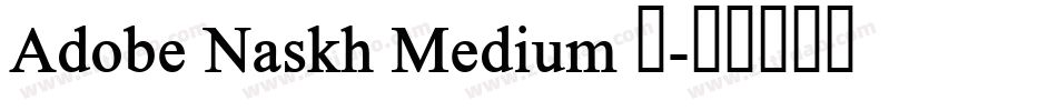 Adobe Naskh Medium 中字体转换